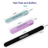 Pingispower Nail Files and Buffers, 16PCS Professional Nail File & Nail Buffer Block for Natural & Acrylic Nails, 100/180 & 600/3000 Grit Nail Filer, Dual Sided Washable Reusable Nail Care Tool Set