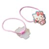 My Melody & Kitty Hair Tie Set - 2pcs Hair Band for Women, Ponytail Holders Hair Accessories No Damage for Thick Hair, Hair Elastics for Women - Pink (Kitty)