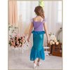 Little Girls Princess Mermaid Costume for Girls Dress Up with Accessory for Christmas Birthday Party Supplies Purple-Blue