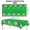 durony 2 Packs Soccer Table Covers Plastic Soccer Party Tablecloths for Soccer Event, Soccer Party Supplies Set Birthday Party Outdoor School Event Decorations