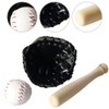 LOGOFUN Miniatures Sports Baseball Kits Mini Baseball Bat Toy Miniature Baseball Bat Glove and Ball for Dollhouse Accessories - 2.87X0.47X0.47in