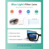 Eyekepper 4 Pack Ladies Computer Glasses Oversized Square Design Blue Light Filter Readers +2.00