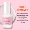Curvlife Multi-functional Brush-on Nail Glue Remover Glue 20ml for Press on Nails Glue Remover for Fake Nail Tips Acrylic Nail Adhesive Remover with Cuticle Pusher for Girls and Women