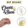 Teenyyou 24 Pcs Cheers and Beers Cupcake Toppers and Beer Cup Ornaments Set Glitter Beer Mug Cupcake Decorations for Baby Shower Birthday Beer Themed Party Supplies