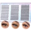 Lash Clusters Wispy Eyelash Clusters C Curl Individual Lashes zanlufly Natural 300Pcs Cluster Lashes Eyelash Extension 10 12 14MM DIY Lash Extension