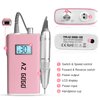 Professional Nail Drill Machine, AZ GOGO 30000RPM Rechargeable Portable Nail Drills for Acrylic Gel Nails - New Upgraded Electric E File with LCD Display(Pink)