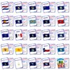 50PCS America State Flag Flash Cards for Kids Waterproof USA State Flag Flashcards U.S. State Flag Education Flashcards United States State Flag Educational Learning Card