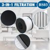 Improvedhand BS-03 HEPA Filter Replacement for PARTU Air Purifier Part U and Part X, Pack of 2