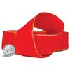 Red Velvet Ribbon Velvet Christmas Ribbon Red Wired 50 Yards/2.5 (2 1/2) Inch Wide w. Gold Trim Wire-Edge: Valentine, Xmas Gift Wrap, Christmas Tree Bows/Outdoor/Wire Ribbons for Crafts/Gifts
