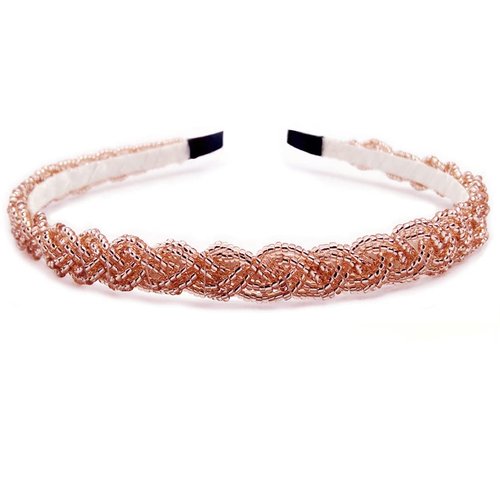 Crystal Hair Band for Women Silver White Pearl Headbands Fashion Hair Band Girls Jewelry Rhinestone Hoop Clips Metal Beaded Hairband Beauty Care Elegant Bling Headwear Accessory Wedding Bride (Golden)