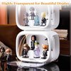 LDXDRU Display Case for Figures Display Box for Collectibles Acrylic Display Box with Magnetic Door Dust and Moisture Proof Adjustable Display Stand for Lego Collectibles Action Figures Pop Mart