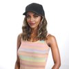 AliRobam Hat with Natural Wave hair Extensions attached for woman Baseball cap wig Short Bob Hairstyle Adjustable Wig (Mbrown blonde)