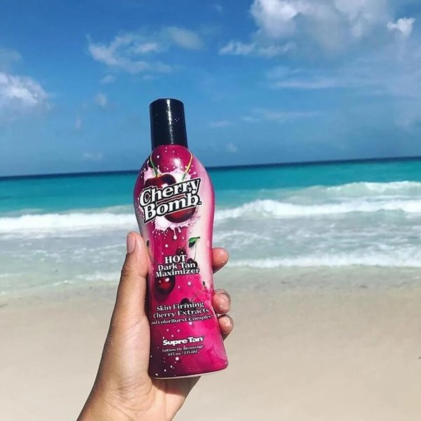 Supre Cherry Bomb Red Hot Dark Accelerator Tanning Lotion 8 oz.