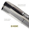 Kent R7T Double Tooth Hair Pocket Comb, Small Fine/Wide Tooth Comb For Hair, Beard and Mustache, Coarse/Fine Hair Grooming Comb for Men, Women and Kids. Saw Cut Hand Polished. Handmade in England