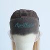 Aprilhair Pre-plucked Ombre #1B/27 Dark Root Honey Blonde Ear To Ear Lace Front Wigs Straight Glueless 150% Density Brazilian Virgin Human Hair With Baby Hair Full (18" inch, Lace Front Wig Straight)