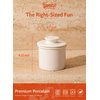 Sweese French Butter Dish - Butter Crock for Counter with Water Line for Fresh Spreadable Butter - French Butter Keeper with Lid - Housewarming Gift For The One Who Has It All - White