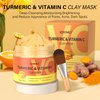 RIHAKO Turmeric Vitamin C Clay Mask -Turmeric Facial Mask - Clay Face Mask Skincare, Deep Cleansing Face Mask, Acne Face Mask for Dark Spots, Dull Skin, Refining Pores and Controlling Oil