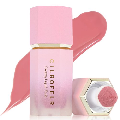Cilrofelr Soft Cream Liquid Blush, Creamy Blush Makeup for Cheek, Dewy Finish, Buildable Pigment, Lightweight, Long Lasting, For Natural-looking Flush & Everyday Wear - Inspired (0.22 fl. oz.)