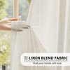 FMFUNCTEX Linen Sheer Curtains for Bedroom, Beige Curtains 84 inches Long for Living Room, Natural Flax Blend Window Draperies for Farmhouse, Rod Pocket 2 Panels