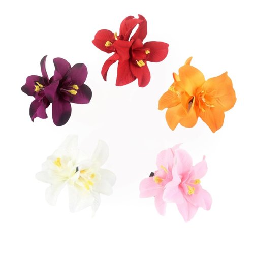 YSSZAM 5Pcs Hawaiian Lily Flower Hair Clip for Women Girls Fashion Bohemian Flowers Hair Accessor...