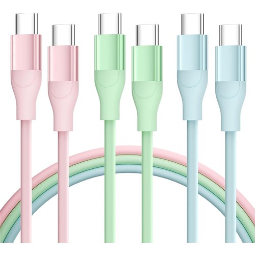 3Pack 6FT Type C to Type C Fast Charger Cable