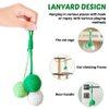 MiOYOOW Cat Toy Sisal Ball, Tricolor Hanging Cat Balls Handmade Cat Scratcher Ball Interactive Toy for Indoor Cats Kittens