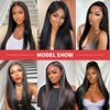 Seamless Clip in Hair Extensions Human Hair Full Head Natural Black PU Seamless Hair Extensions Straight 8pcs 120g Clip ins 100% Remy Human Hair Extensions For Women (18 inch, #1B)