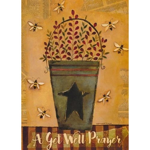 Get Well Butterfly Floral 5 x 7 Inch Set of 12 Greeting Cards Assortment with Envelopes