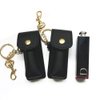 2pcs Clip- on Sleeve Key Chain Holder Leather Lip Balm Pouch Storage Bags Fashion Lipstick Case with Key Ring Portable for Women Girls Key Organizer Keychain