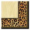 Amscan Disposable 2-Ply Beverage Napkins in Safari Chic Style Print (16 Piece), 5 x 5, Black/Brown/Orange