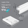 FCSOTSPS 41Feet Weather Stripping Door Seal, V Shaped Q Foam Kerf Weatherstrip, Soundproof Exterior Front Door Frame WeatherStripping with 4 PCS Door Corner Seals,White