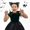 BEBAOVO Black Cat Costume Set - Cat Headband Bowtie Cat Tail Accessories for Halloween Animal Cat Cosplay Birthday Dress Up