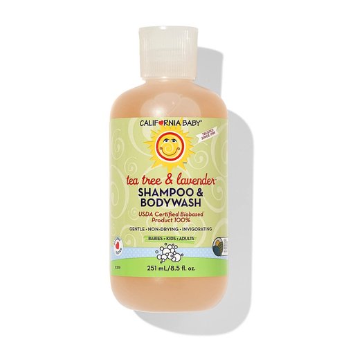 California Baby Tea Tree & Lavender Baby Shampoo And Body Wash - Allergy Tested Baby Soap and Toddler Shampoo, for Dry, Sensitive Skin, 100% Plant-Based - USDA Certified, 251 mL / 8.5 fl. oz.