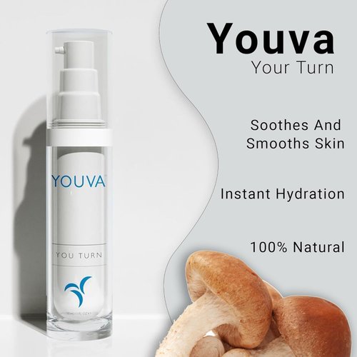 Youva 1oz Anti-Aging Face Moisturizer Hyaluronic Acid and Marine Collagen | Hydrating Face Cream for Day and Night | Reduces Lines & Wrinkles | Brightens and Nourishes the Skin Face Moisturizer