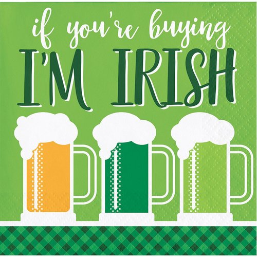 Creative Converting 327084 Beverage Napkins, Green