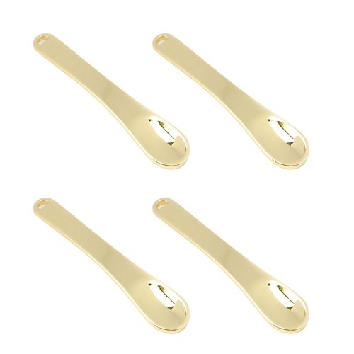 Coshar 4Pcs Mini Makeup Spatula Metal Massage Spoon Applicator Tool for Face And Eye Cream, Facial Massager, Mask, Makeup