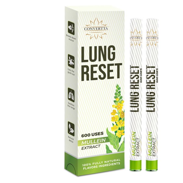 Lung Detox Mullein Diffuser Pen | Natural Mullein Leaf | Lung Health & Detox | Herbal Mullein Diffuser Pen 600 Uses - 2 - Pack