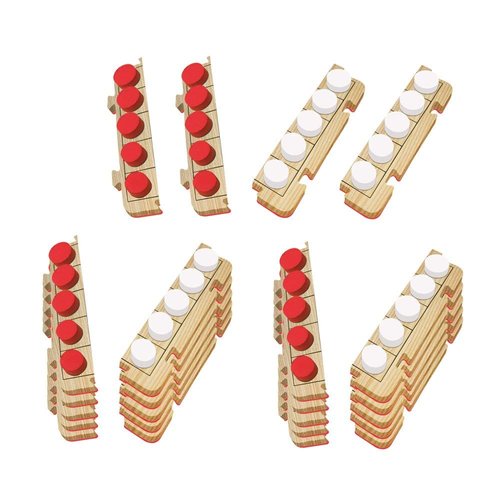 hand2mind Foam RekenRods Five Frame Boards, Subitizing Math Games, Ten Frame Math Manipulatives, Counting Manipulatives, 10 Frame Math, Rekenrek for Kids Math (24 Five Frames and 240 Math Counters)