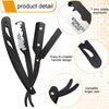 Barber Straight Razor Straight Edge Shaving Razor Manual Shaver with Neck Duster Brush and 40 Pieces Double Edge Blades for Hair Salons