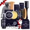 Lionmane Beard Care Christmas Gifts Kit for Men, Beard Mustache Grooming Kit-Beard Balm, Beard Wash, Beard Oil, Brush, Scissors, Birthday Anniversary Thanksgiving Gifts for Husband/Boyfriend/Dad/Him