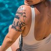 Oottati 6 Sheets Semi Permanent Fake Waterproof Arm Temporary Tattoo Stickers Long Lasts 1-2 Weeks, Ship Boat Anchor Rope Compass Scorpion Lighthouse Sailor Sea Arrow Natural Fading
