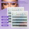 Self adhesive lashes, press lashes without glue Natural looking self adhesive lash tufts, press the lashes 10-16mm individual lashes, and apply them directly without glue (D model)