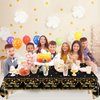 MiniRed Happy New Year Plastic Table Cloth for Parties, Plastic Table Cover 2025, Disposable Party Table Clothes Decorations Supplies(108” X 54”)