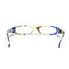 Calabria R576 Colorful Striped Reading Glasses +2.00 Blue Womens Trendy Readers Lightweight Comfortable w/Soft Slip In Case