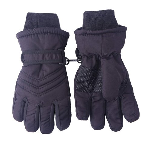 kimmyku Kids Boys Girls Cold Whehter Winter Gloves Ski Driving Gloves Waterproof Black