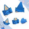 Dog Ears Hair Clips For Girls Women, 2 Pairs Sequin Blue Bow Hair Clips Halloween Ears Hair clip, Blue Birthday Party Decorations Favors Supplies Blue Dog Ears Cosplay Costume Hair Accessories