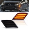 POPMOTORZ Full LED Front Bumper Side Marker Light Assembly, Amber Blinker Signal Lamp Kit Compatible With 2008-2011 Mercedes W204 C250 C300 C350 & 2008-2013 C63 AMG Driver & Passenger Side-Smoked Lens