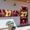 Happy 27th Birthday Door Cover Porch Banner Sign Set - 27 Years Old Birthday Decoraions Party Supplies for Women Men - Red