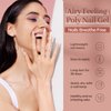 modelones Poly Nail Gel Set, 6 Colors Nude Pink Brown Daily Collection Poly Extension Gel Set Builder Nail Gel French Manicure DIY Design Nail Art Home Salon Beauty Gift