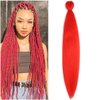 BALINGHAIR Braiding Hair Pre-Stretched Kanekalon High Temperature Synthetic Fiber Braid Hair A13 Red (A13-1Pack)